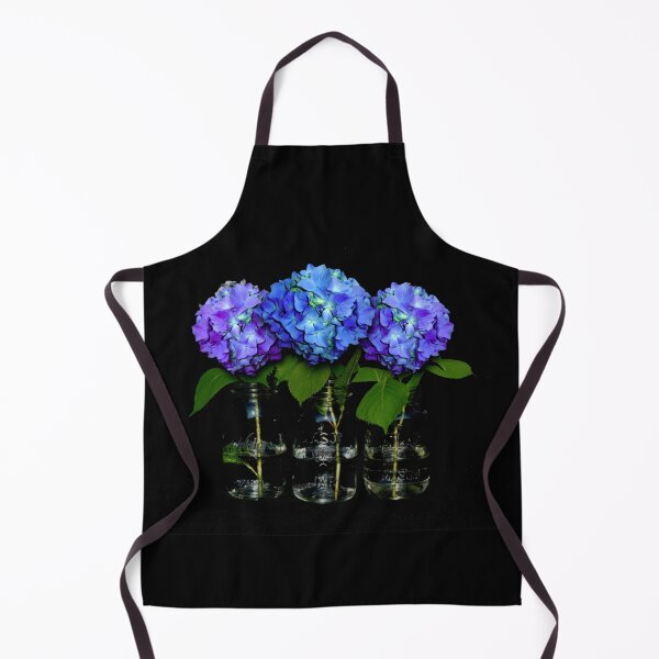 Item preview, Blue floral hydrangeas in mason jars designed and sold by hollycooper.