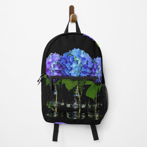 Item preview, Blue floral hydrangeas in mason jars designed and sold by hollycooper.