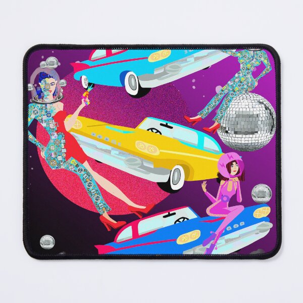 Item preview, Space Car Disco – Retro Dodge Cars, Disco Balls & Space Girls designed and sold by MidModMagic.