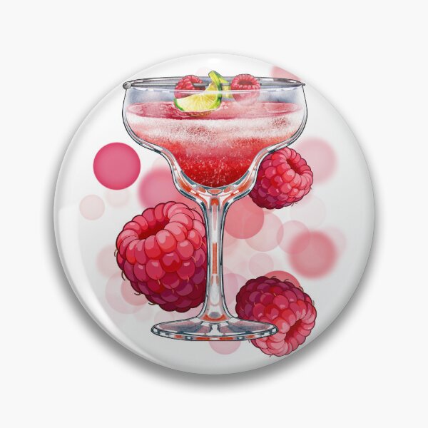 Item preview, Pink Drink with Raspberries – Aesthetic Illustration designed and sold by iamKRUK.