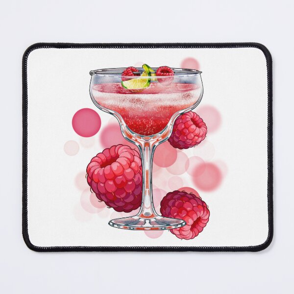 Item preview, Pink Drink with Raspberries – Aesthetic Illustration designed and sold by iamKRUK.