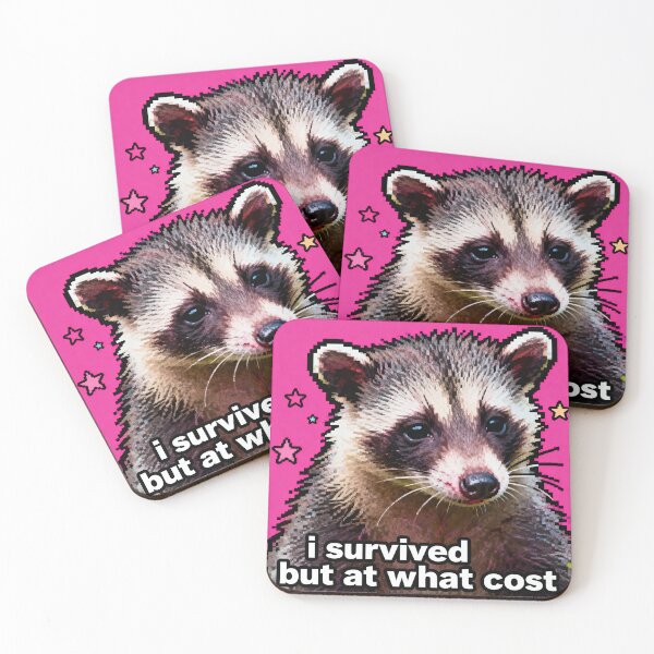 Item preview, I Survived But At What Cost - Possum Meme designed and sold by PictorialWhimsy.