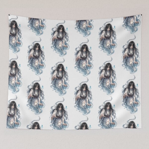 Item preview, Japanese Onryō Vengeful Spirit – Dark Ghost Woman Illustration designed and sold by Kallandra.