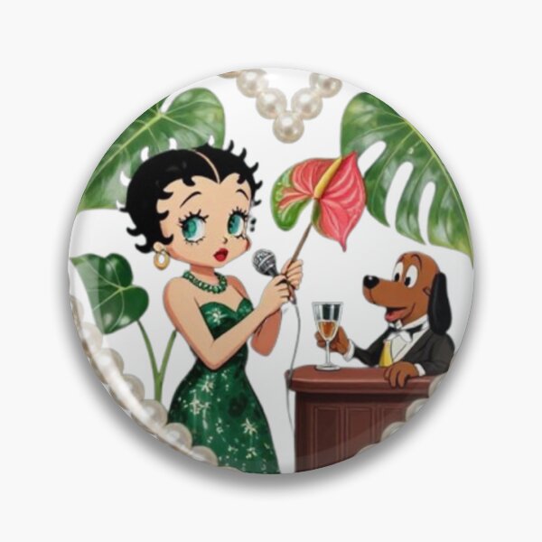 Item preview, Vintage 1930s Betty Boop & Pluto Art Print | Plant-Based Love Valentine’s Speakeasy Scene – Jazz Age Black History T-Shirt Design designed and sold by BlackAndBrown.