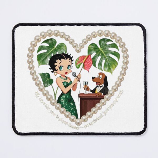 Item preview, Vintage 1930s Betty Boop & Pluto Art Print | Plant-Based Love Valentine’s Speakeasy Scene – Jazz Age Black History T-Shirt Design designed and sold by BlackAndBrown.