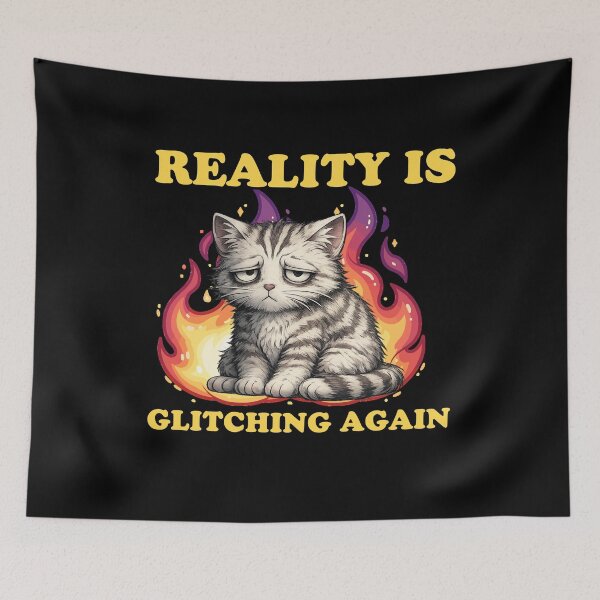 Item preview, Glitching Reality Cat T-Shirt designed and sold by M.Store.