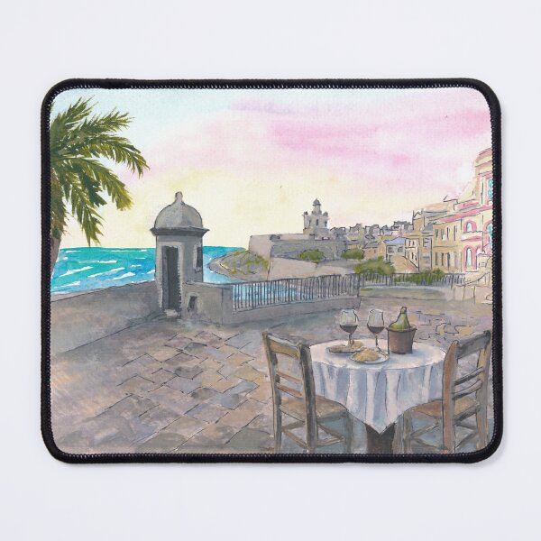 Item preview, Romantic Dinner View in San Juan with El Morro at Sunset in Puerto Rico designed and sold by artshop77.
