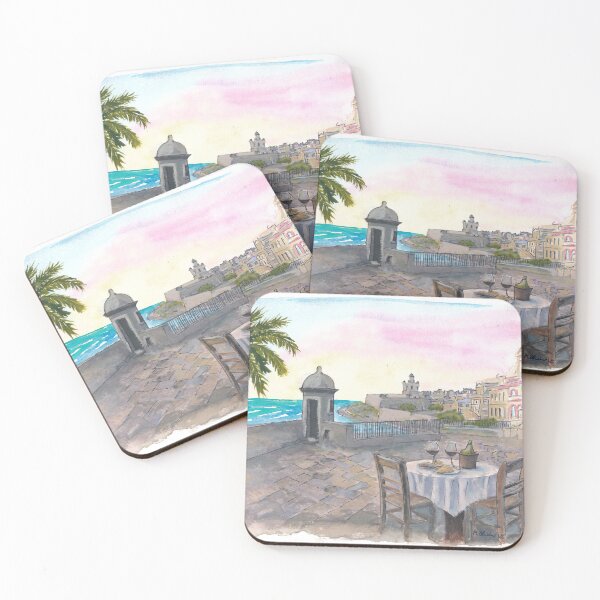 Item preview, Romantic Dinner View in San Juan with El Morro at Sunset in Puerto Rico designed and sold by artshop77.