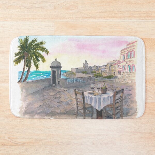 Item preview, Romantic Dinner View in San Juan with El Morro at Sunset in Puerto Rico designed and sold by artshop77.