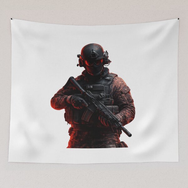 Item preview, Elite Tactical Soldier Illustration – Military Art designed and sold by ArtVoyageShop.