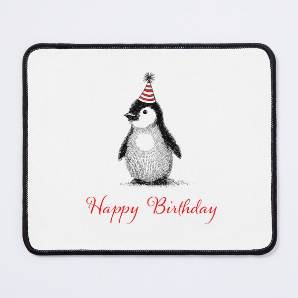 Item preview, Happy Birthday Penguin designed and sold by blackdogshop.