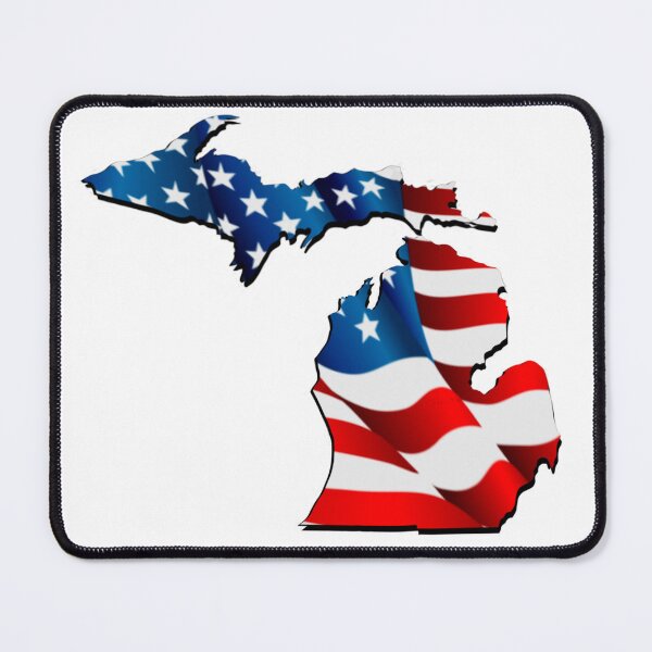 Item preview, Michigan Great Lake State American pride USA flag red white blue designed and sold by hollycooper.