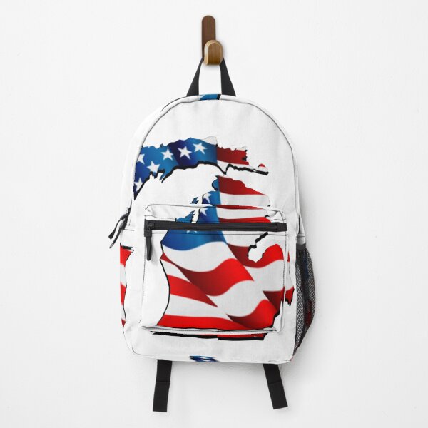 Item preview, Michigan Great Lake State American pride USA flag red white blue designed and sold by hollycooper.