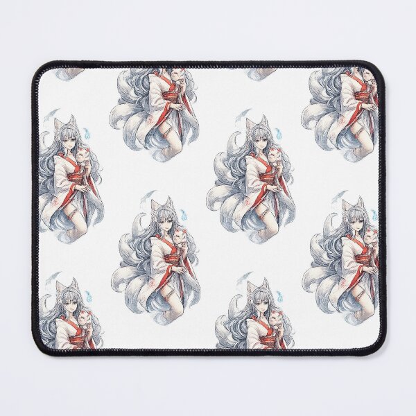 Item preview, Japanese Kitsune Fox Spirit – Nine-Tailed Magic & Mask Illustration designed and sold by Kallandra.