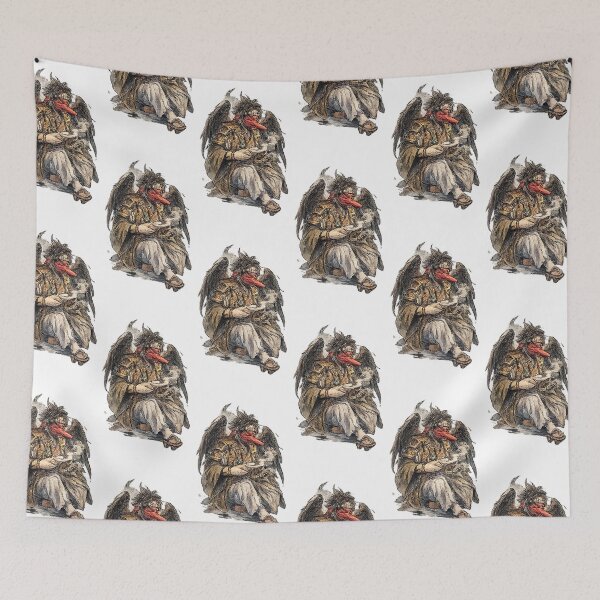 Item preview, Japanese Tengu Crow Spirit – Masked Mountain Monk Illustration designed and sold by Kallandra.
