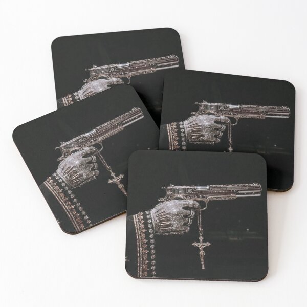 Item preview, Ornate Pistol With Hanging Cross Pendant designed and sold by Adronia.