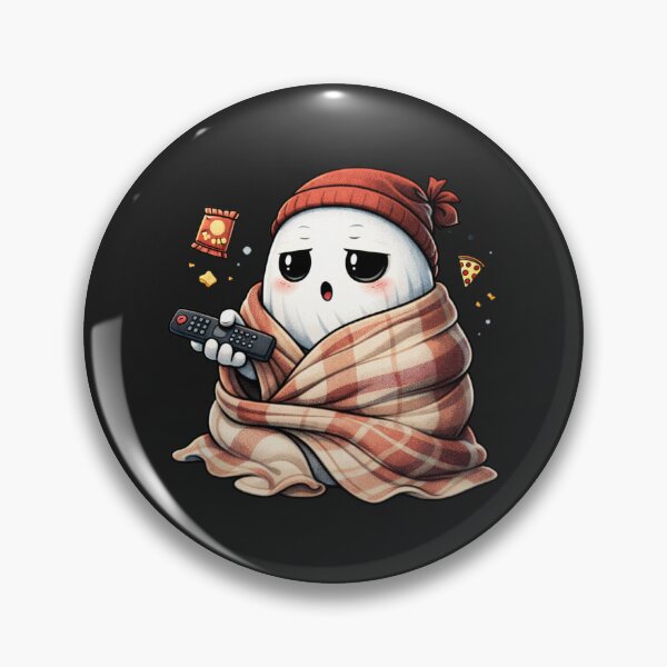 Item preview, Cozy Night Ghost – Cute Minimal Blanket Relax Aesthetic Cartoon designed and sold by ColorSplash123.