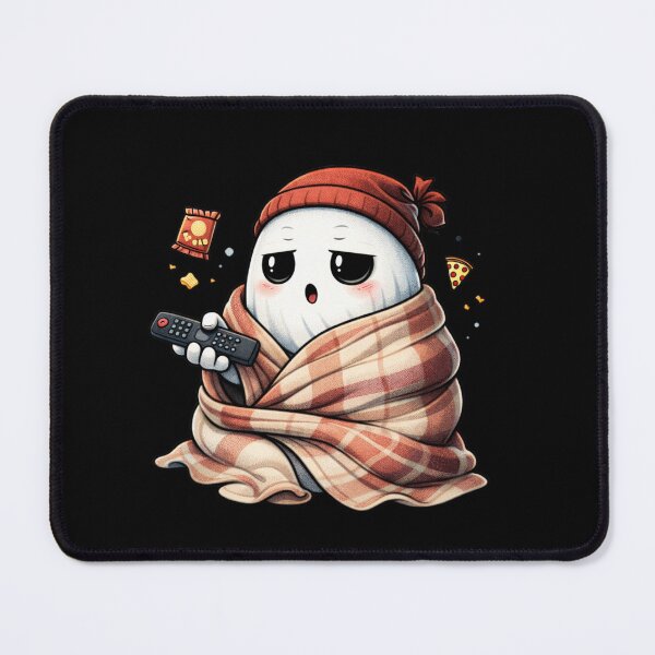 Item preview, Cozy Night Ghost – Cute Minimal Blanket Relax Aesthetic Cartoon designed and sold by ColorSplash123.