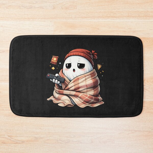 Item preview, Cozy Night Ghost – Cute Minimal Blanket Relax Aesthetic Cartoon designed and sold by ColorSplash123.