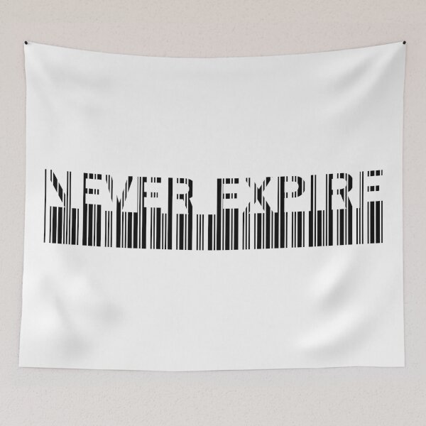 Item preview, Never Expire - Cyberpunk Barcode Minimalist designed and sold by XIOMOS.