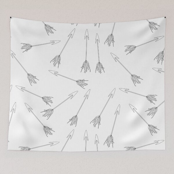 Item preview, Black & White - Whimsical Botanical Arrows - RAW AOP designed and sold by SurfaceLab.