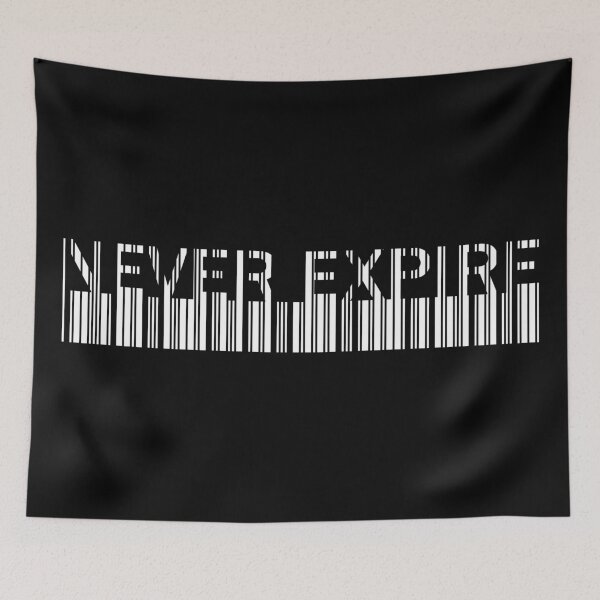 Item preview, Never Expire - Cyberpunk Barcode Minimalist designed and sold by XIOMOS.