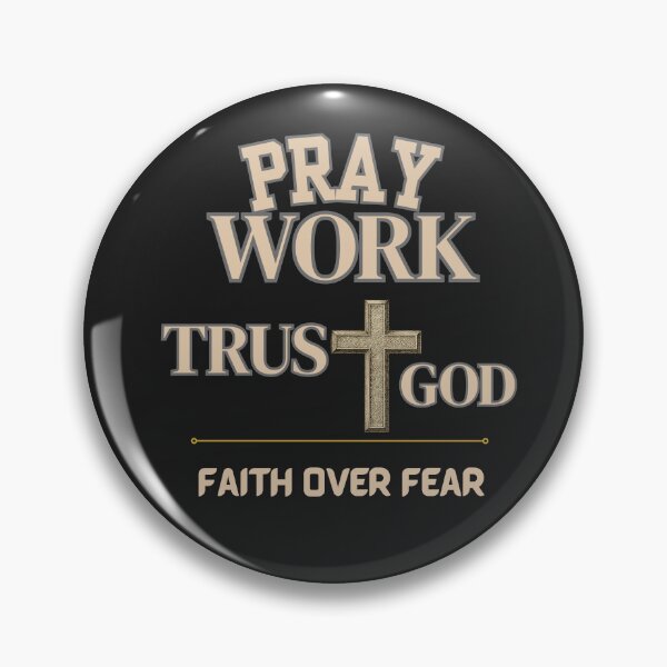 Item preview, Pray Work Trust God Shirt – Christian Faith Over Fear Tee designed and sold by AdicretorDesign.