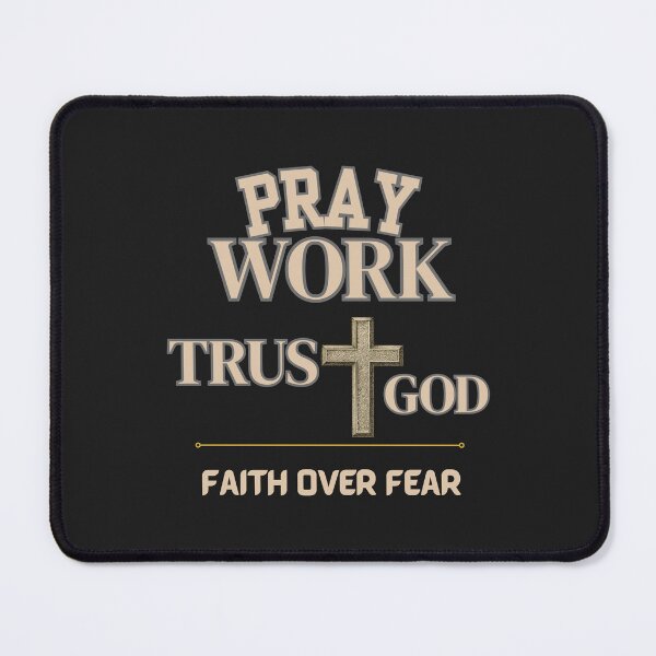 Item preview, Pray Work Trust God Shirt – Christian Faith Over Fear Tee designed and sold by AdicretorDesign.