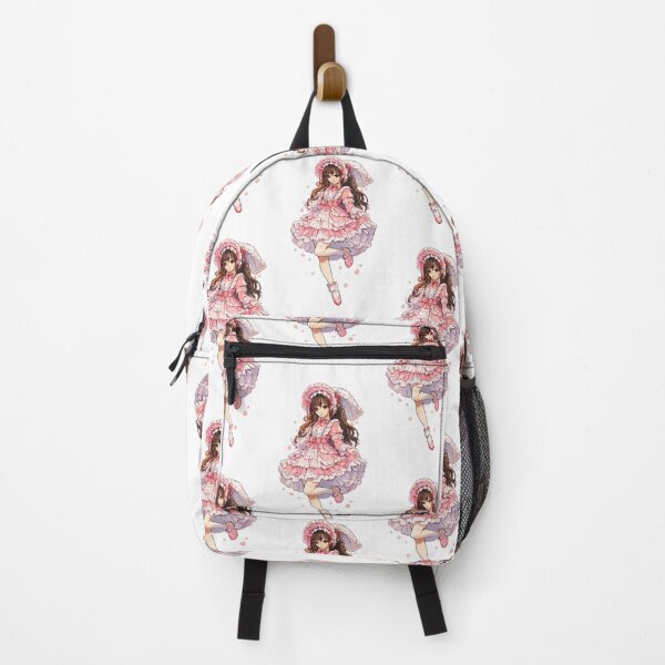 Item preview, Japanese Pink Lolita Dream – Ruffled Dress & Bows Illustration designed and sold by Kallandra.