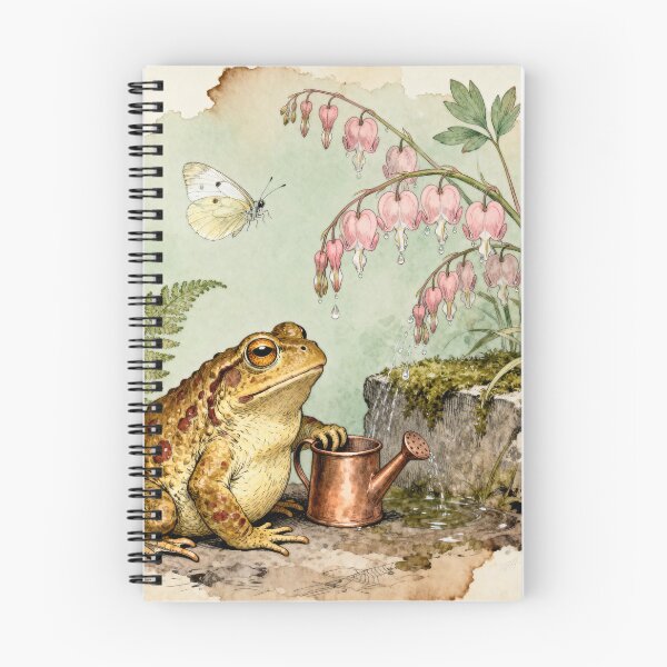 Item preview, Cottagecore Toad Garden - Vintage Frog Art designed and sold by PictorialWhimsy.