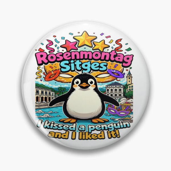 Item preview, Rosenmontag Sitges Penguin T-Shirt – I Kissed a Penguin and I Liked It | Funny Carnival Festival Spain Design designed and sold by Sushikidsntod.