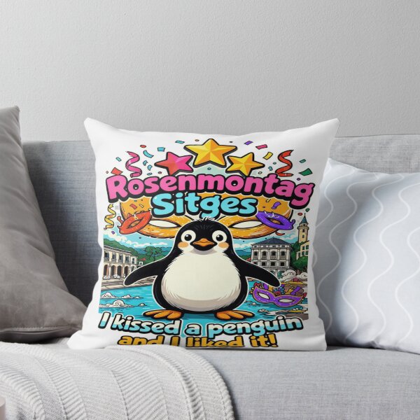 Item preview, Rosenmontag Sitges Penguin T-Shirt – I Kissed a Penguin and I Liked It | Funny Carnival Festival Spain Design designed and sold by Sushikidsntod.