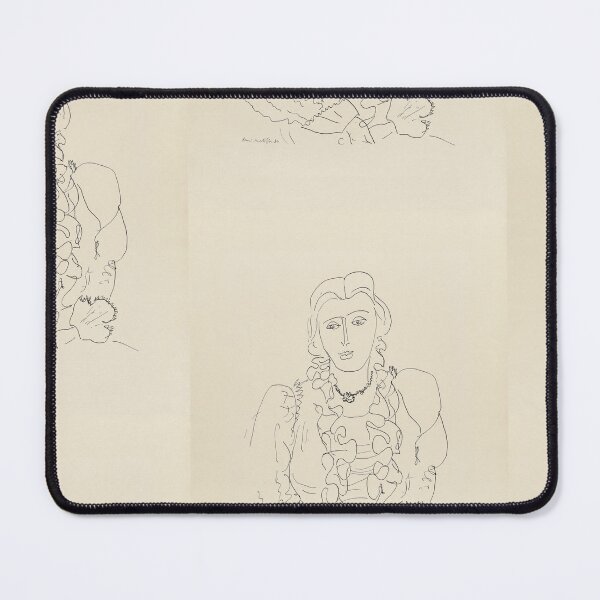 Item preview, Sitzende Frau by Henri Matisse: Minimalist Line Art Portrait designed and sold by artofuniverse.