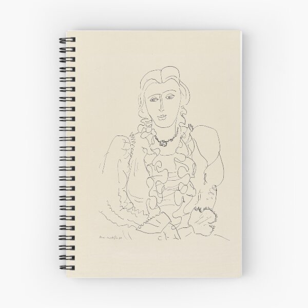 Item preview, Sitzende Frau by Henri Matisse: Minimalist Line Art Portrait designed and sold by artofuniverse.