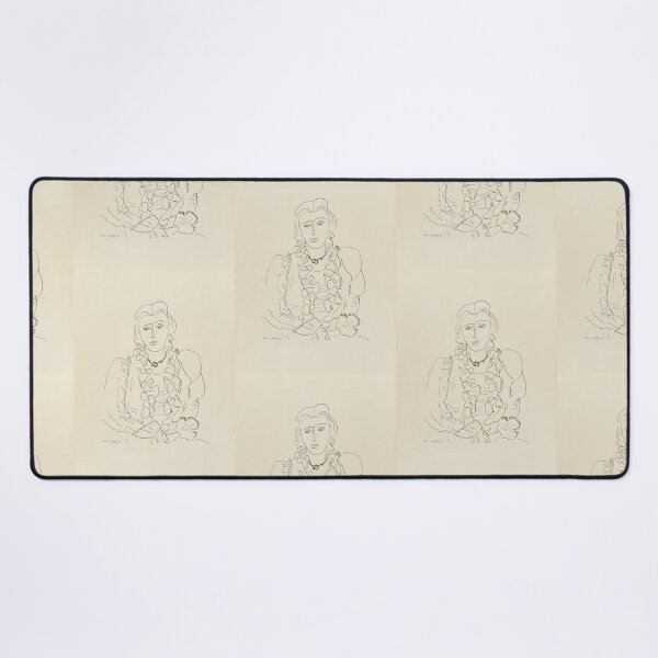 Item preview, Sitzende Frau by Henri Matisse: Minimalist Line Art Portrait designed and sold by artofuniverse.
