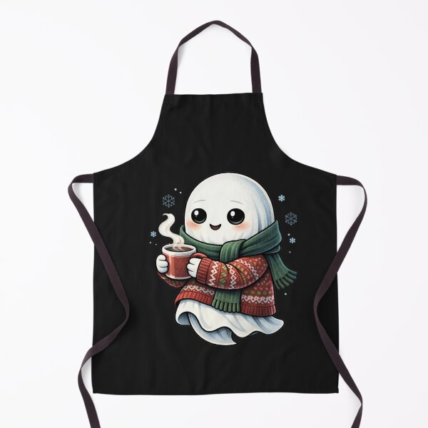Item preview, Christmas Cozy Ghost – Cute Minimal Winter Holiday Aesthetic Cartoon designed and sold by ColorSplash123.
