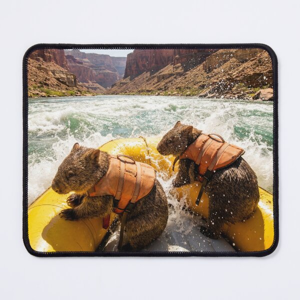 Item preview, Wombats Run the Rapids on the Colorado River designed and sold by Tridentulus.