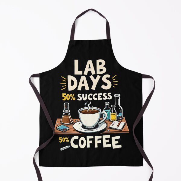 Item preview, Lab Days 50% Success 50% Coffee – Funny Laboratory Humor Design designed and sold by CyfroweMysli.