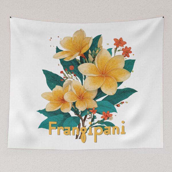 Item preview, Frangipani – Tropical Bloom Illustration designed and sold by ForeverPrintsOK.