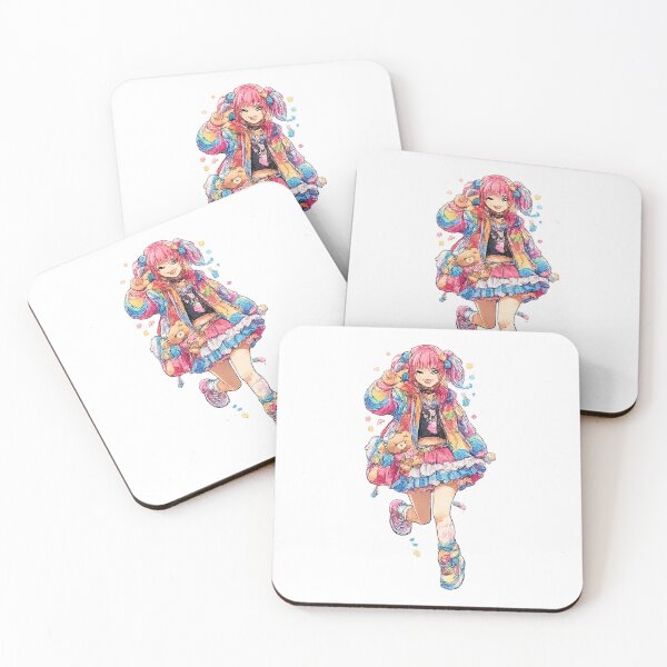Item preview, Japanese Kawaii Pop Girl – Colorful Candy Fashion Illustration designed and sold by Kallandra.