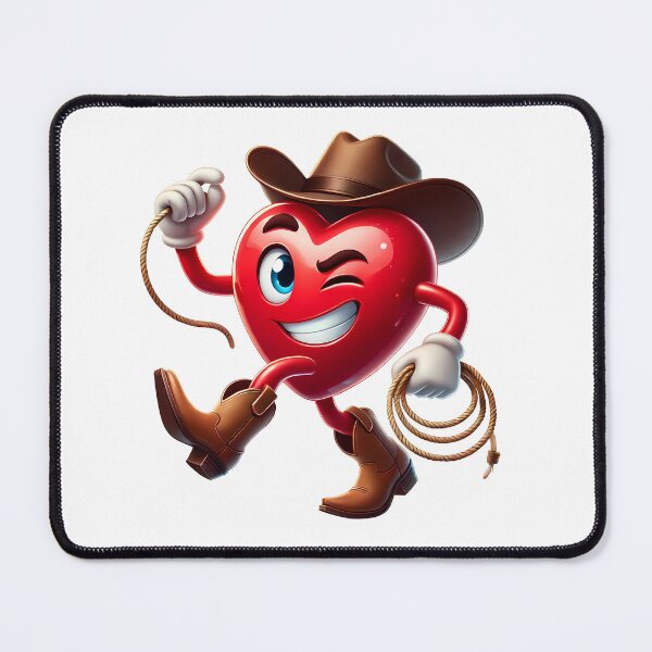 Item preview, Howdy Love Valentine Cowboy Heart - Cute Western Romance & Lasso Art designed and sold by FuzionRaptor.