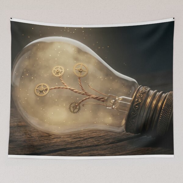 Item preview, The Spark of Life - Steampunk Mechanical Growth designed and sold by Neon Nature Studio.