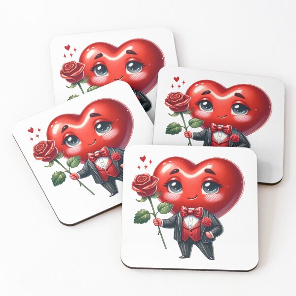 Item preview, Cute Valentine Heart Love Gentleman - Dapper Romantic Style designed and sold by FuzionRaptor.