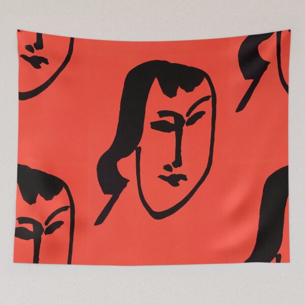 Item preview, Tete by Henri Matisse: Minimal Line Portrait Fine Art Print designed and sold by artofuniverse.