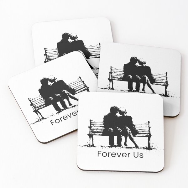 Item preview, Forever Us – Minimalist Couple Silhouette Art (Eternal Love Design) designed and sold by WayOutWorks.