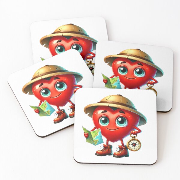 Item preview, Adventure Valentine Heart Explorer - Cute Romantic Travel Map & Compass Art designed and sold by FuzionRaptor.