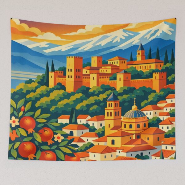 Item preview, Granada City Illustration  designed and sold by MatthewHeights.