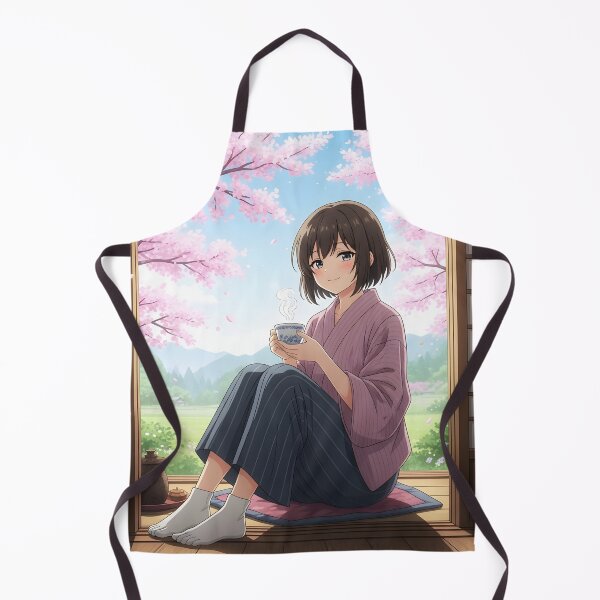 Item preview, Anime Girl Tea House Kyoto Cherry Blossom designed and sold by Chibifaceneko.