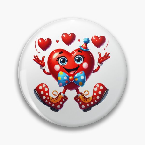 Item preview, Cute Valentine Love Clown Heart - Romantic Circus Aesthetic & Sweet Jester Art designed and sold by FuzionRaptor.