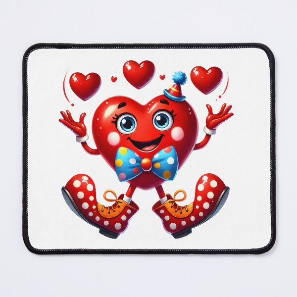 Item preview, Cute Valentine Love Clown Heart - Romantic Circus Aesthetic & Sweet Jester Art designed and sold by FuzionRaptor.